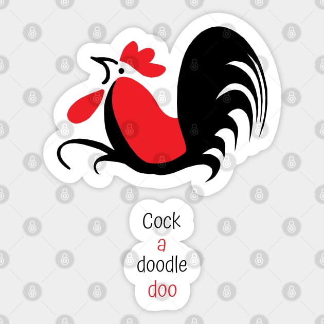 Vintage Handicraft Chicken Symbol Sticker by KewaleeTee